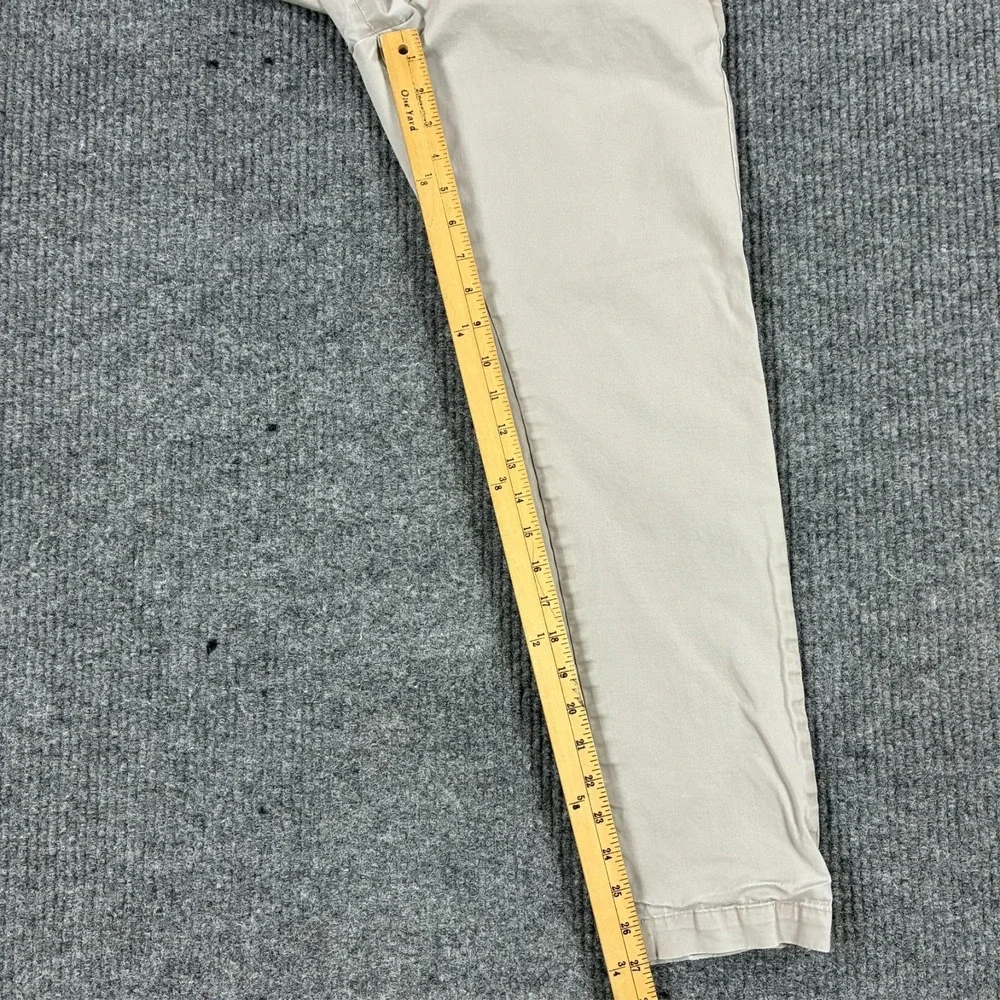 Banana Republic Fulton Skinny Chino Pants Mens Size 32x30 Gray Stretch Casual